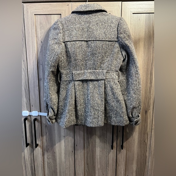 Donatella Womens Tapered Wool Blend Coat Jacket Size Small Brown - Picture 6 of 6